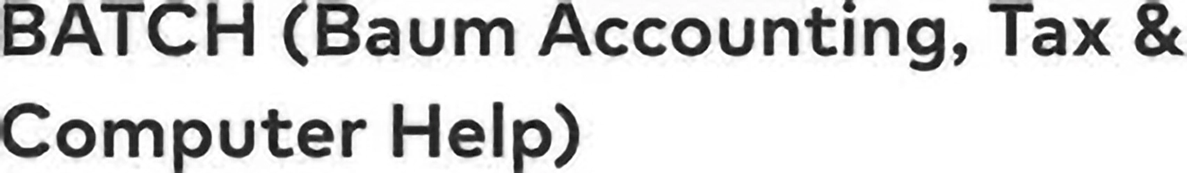 BATCH (Baum Accounting, Tax & Computer Help) Logo