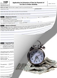 irs payment extension form 1127