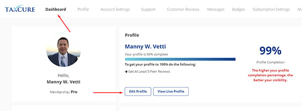 edit profile
